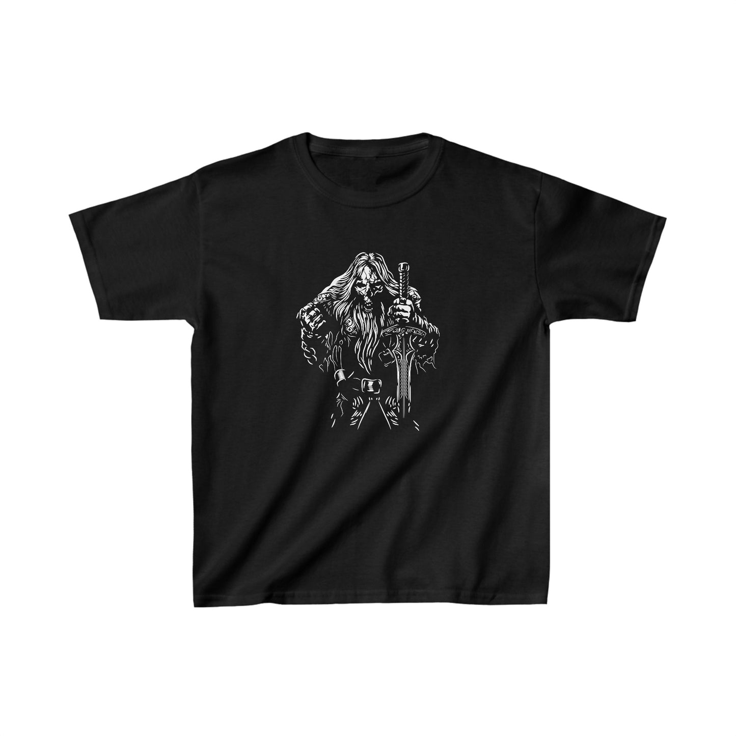 Viking Warrior Skeleton. Kids Heavy Cotton™ T-Shirt