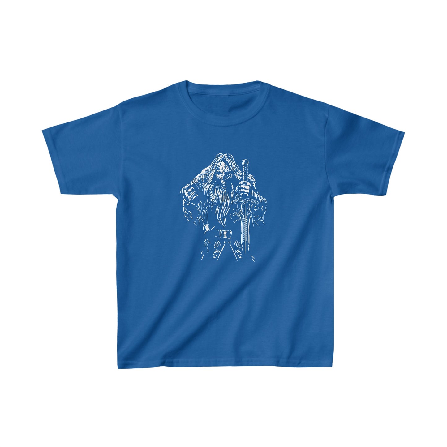 Viking Warrior Skeleton. Kids Heavy Cotton™ T-Shirt