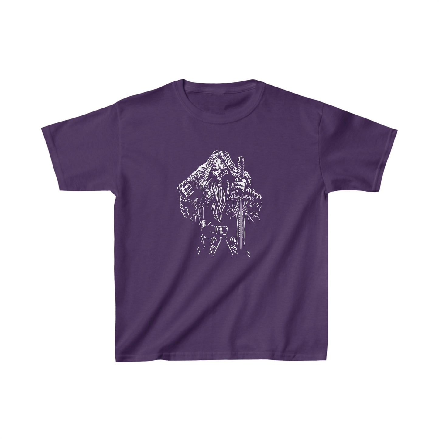 Viking Warrior Skeleton. Kids Heavy Cotton™ T-Shirt