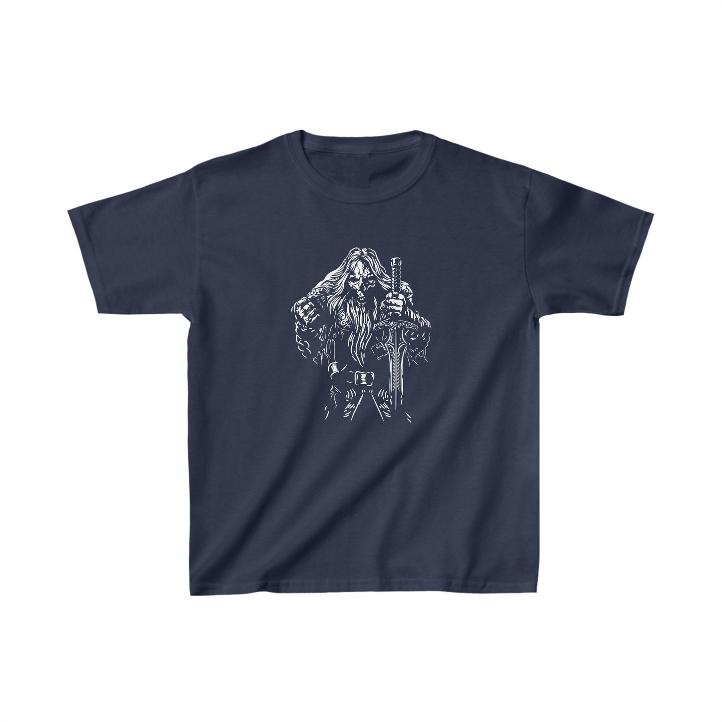 Viking Warrior Skeleton. Kids Heavy Cotton™ T-Shirt