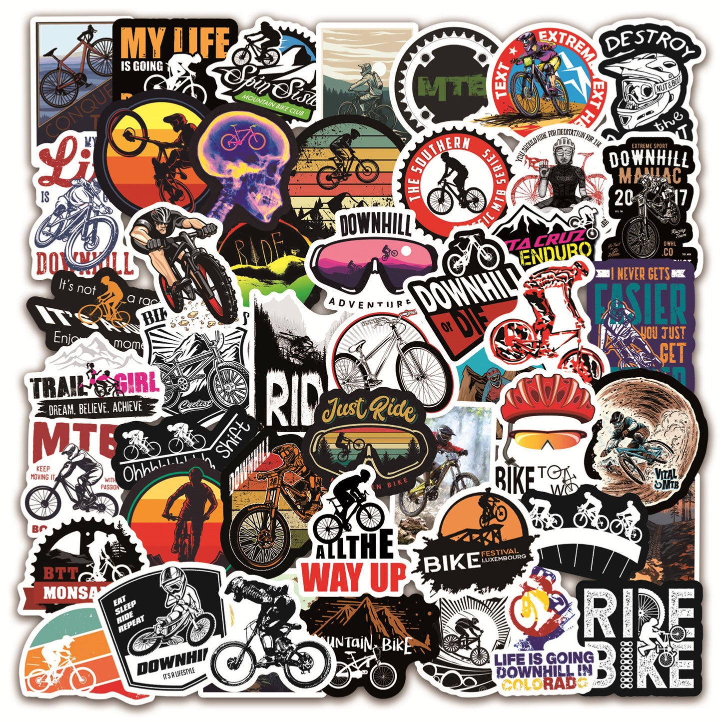 Mountain Cross-Country Bike Stickers