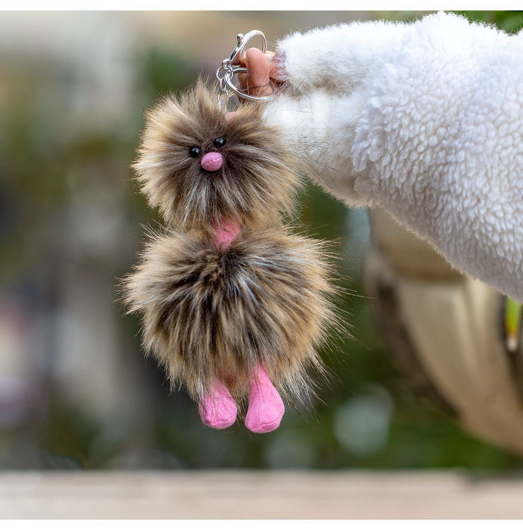 Ostrich Pendant Plush Keychain