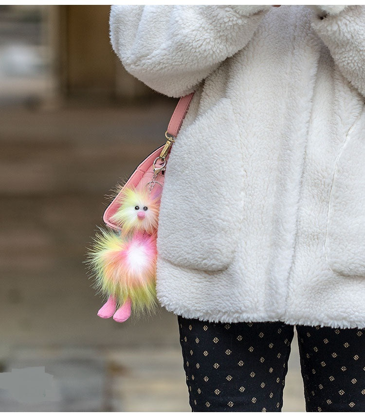 Ostrich Pendant Plush Keychain