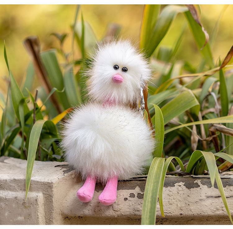 Ostrich Pendant Plush Keychain