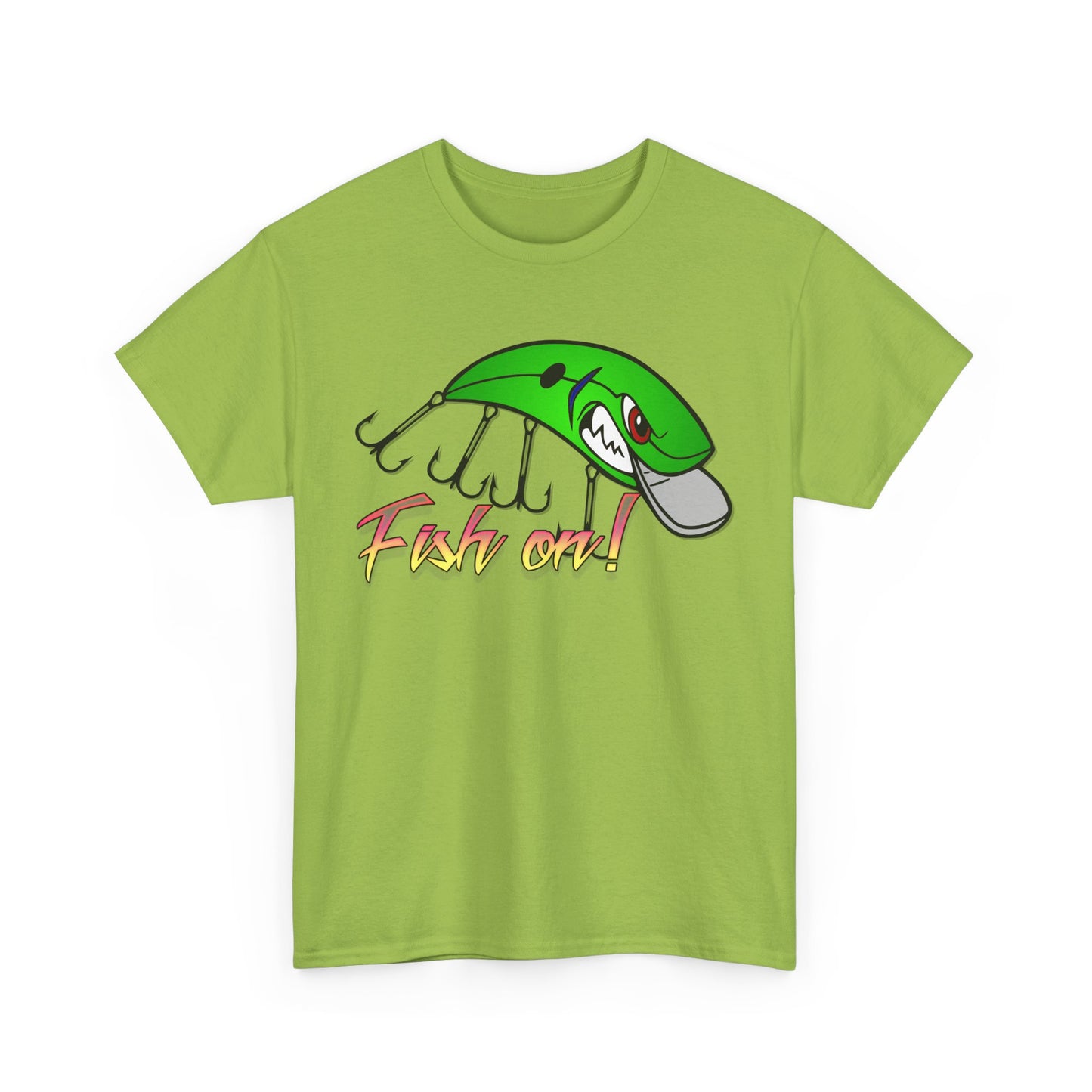 Fish on Lure, Heavy Cotton T-Shirt