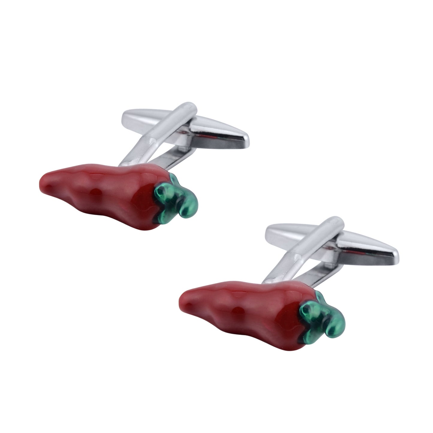 Enamel  Red Pepper Cufflinks