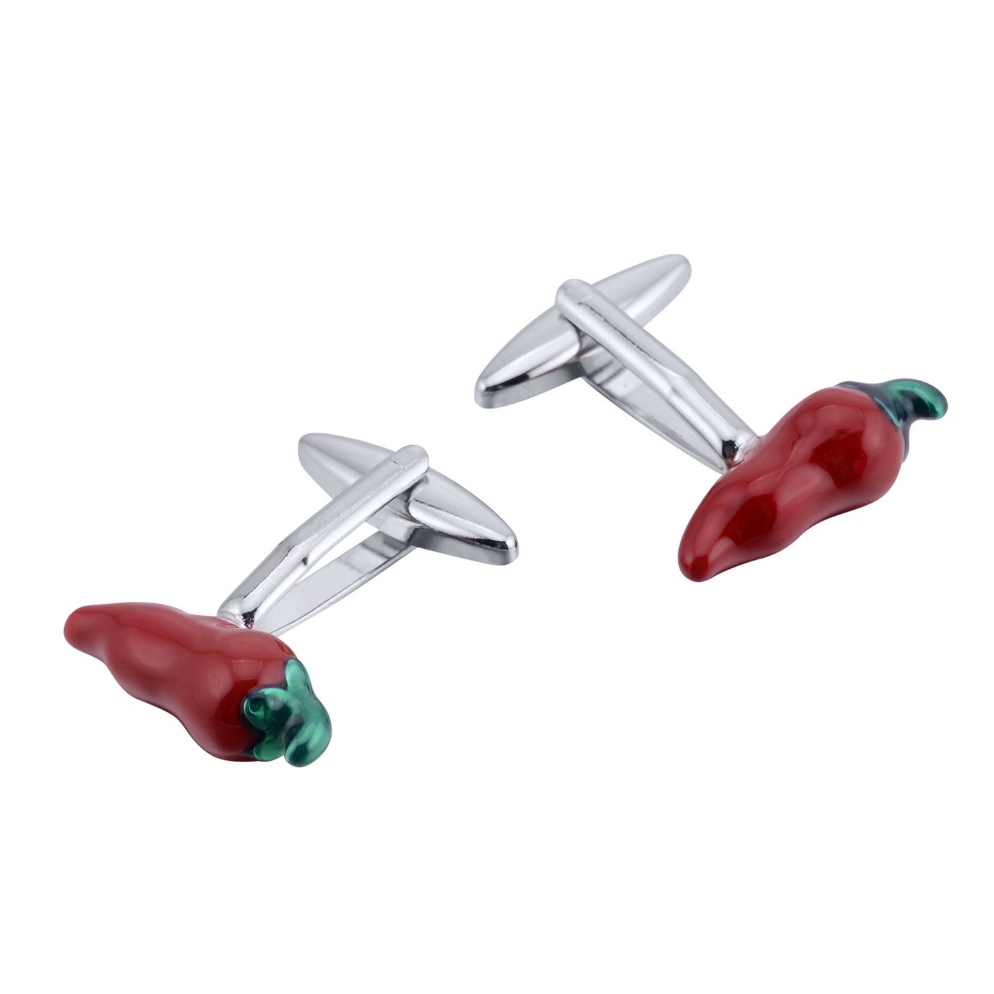 Enamel  Red Pepper Cufflinks