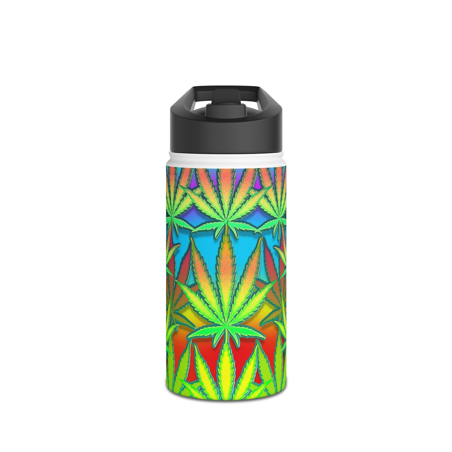 Marijuana Leaf. Stainless Steel Water Bottle