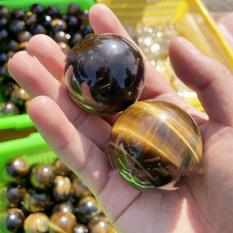 Natural Yellow Tiger Eye Stone Polished Crystal Ball