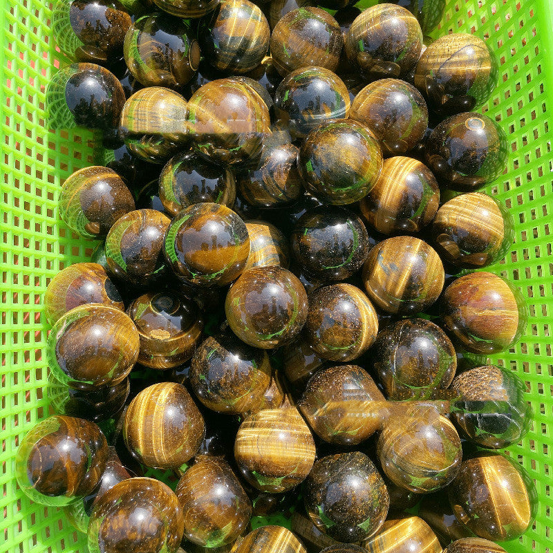 Natural Yellow Tiger Eye Stone Polished Crystal Ball