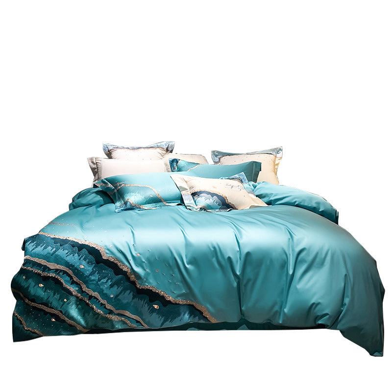 Top Grade Luxury Four Piece Ocean Embroidery Quilt Cover 2.0