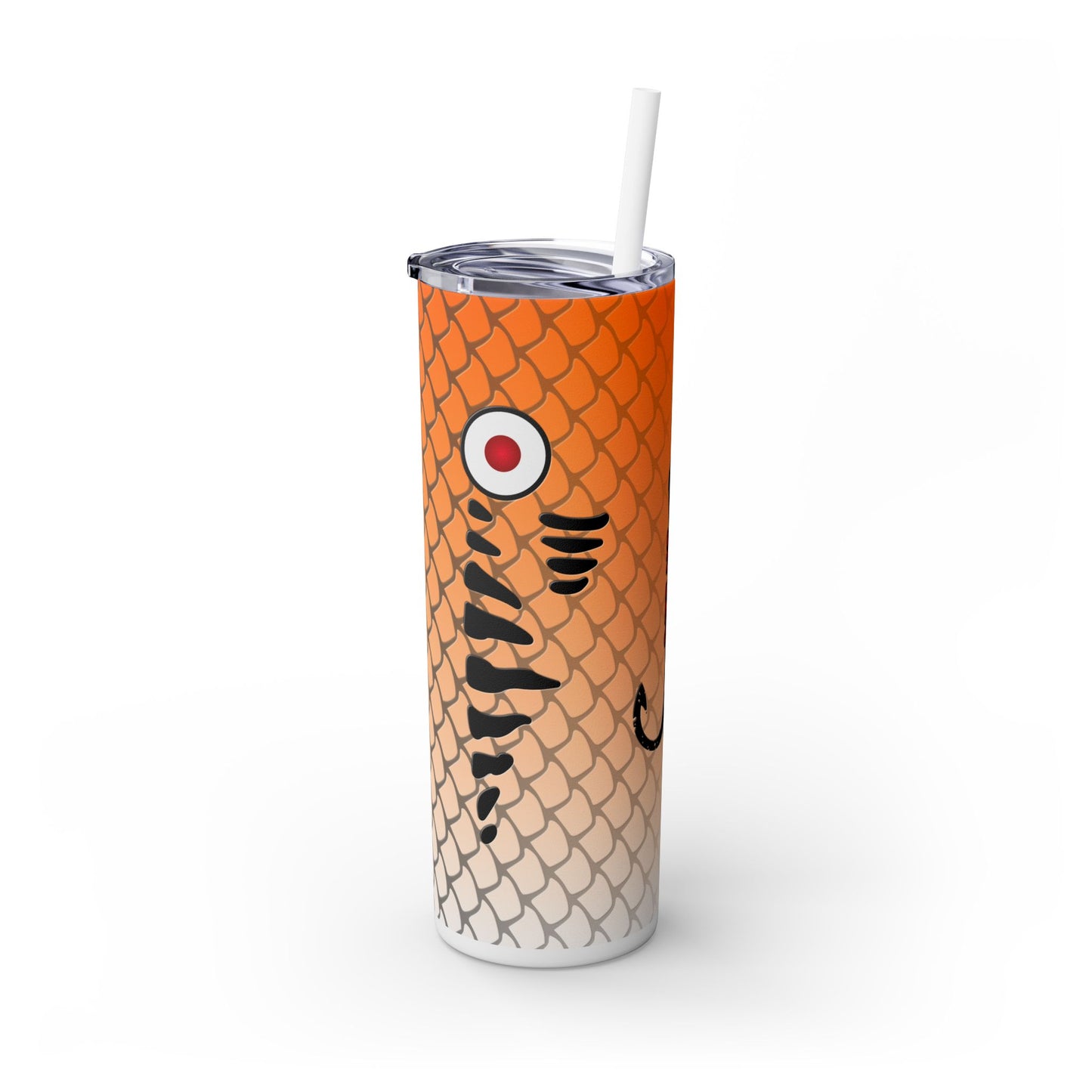 Bite Me Fish Hook. 20oz Skinny Tumbler with Straw