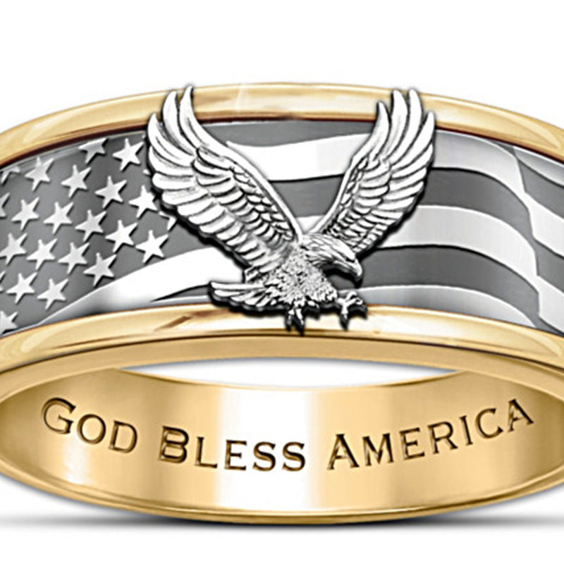 Two-Tone Eagle Ring