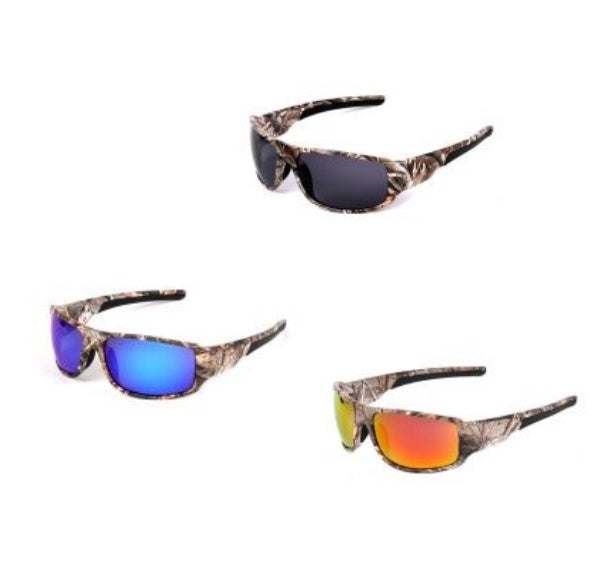 Camouflage polarizing sunglasses