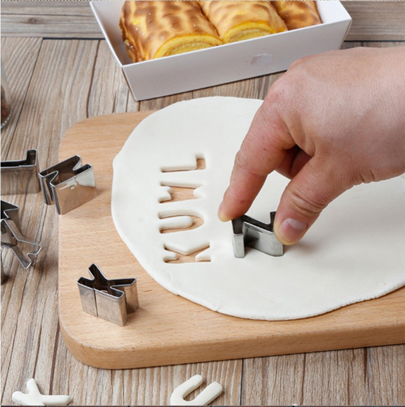 26 English Letters Stainless Steel Cookie Cutters