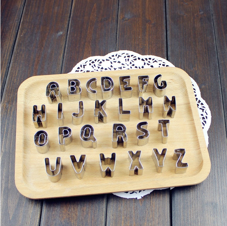 26 English Letters Stainless Steel Cookie Cutters