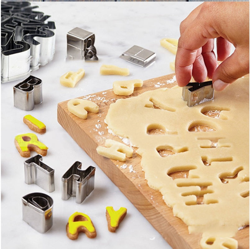 26 English Letters Stainless Steel Cookie Cutters