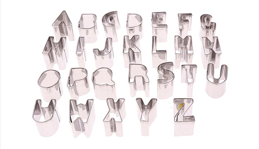 26 English Letters Stainless Steel Cookie Cutters