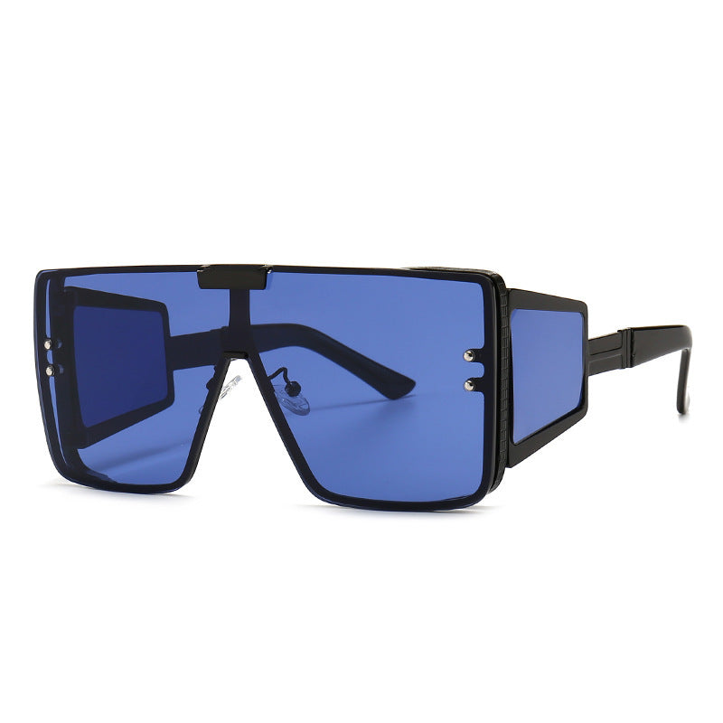 Flat-Top Retro Oversized Frame Sunglasses