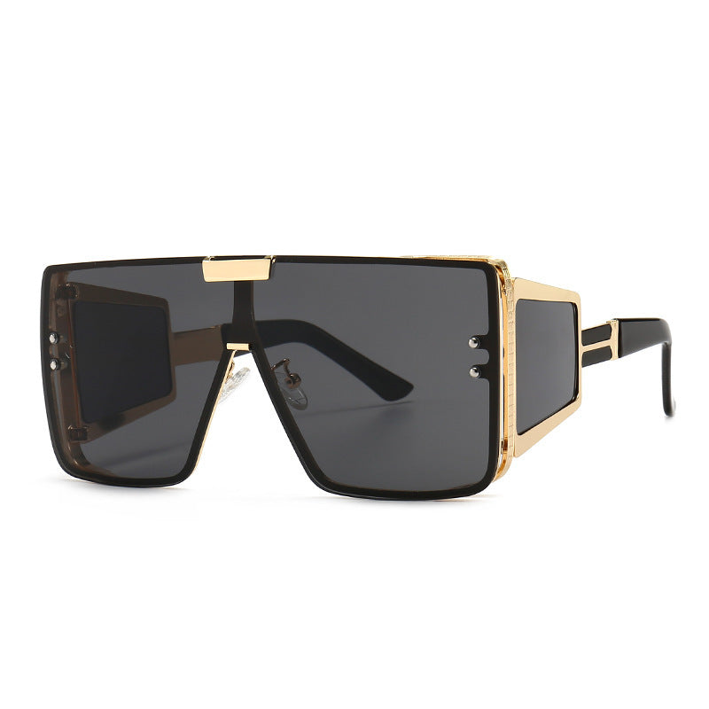 Flat-Top Retro Oversized Frame Sunglasses