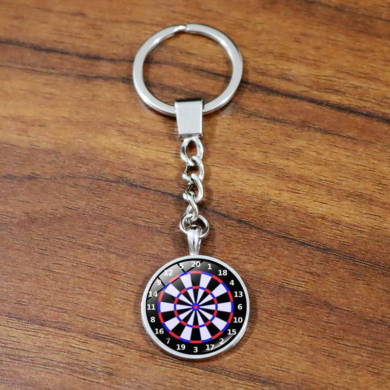 Dartboard keychain