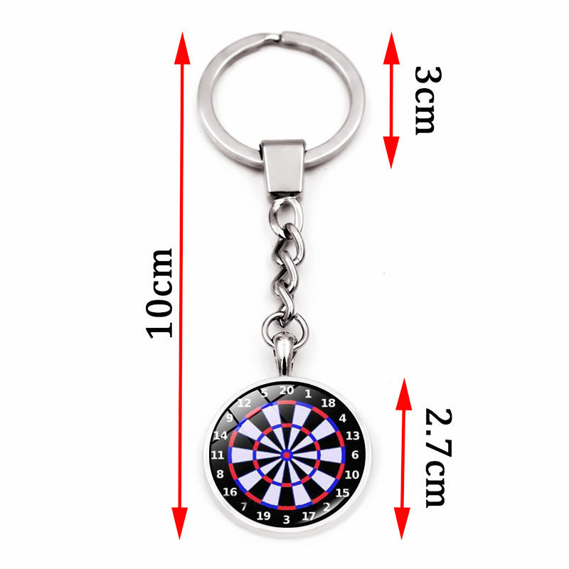 Dartboard keychain