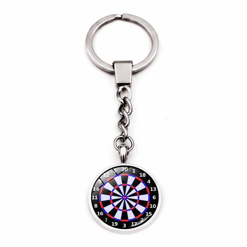 Dartboard keychain