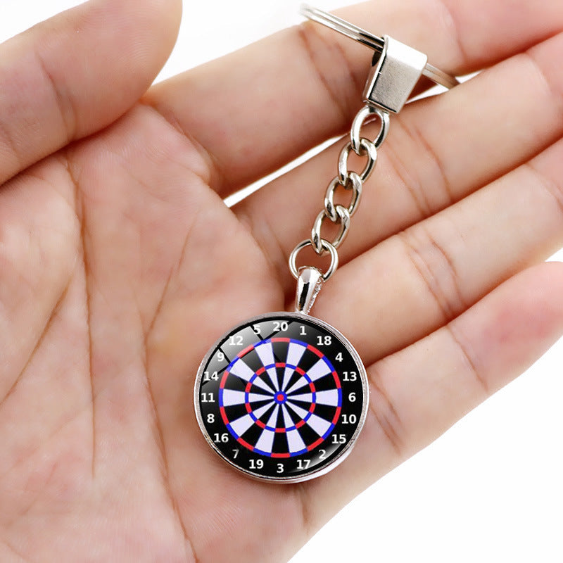 Dartboard keychain