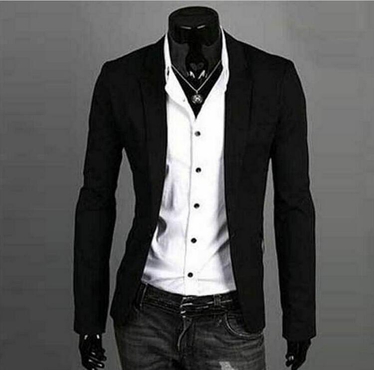 One Button Men's Casual Suit Jacket