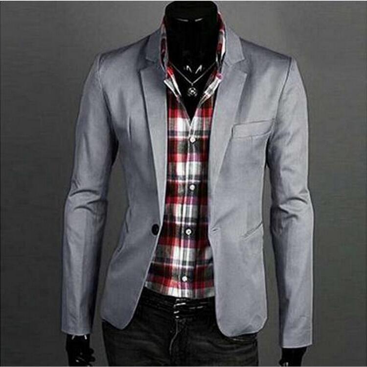 One Button Men's Casual Suit Jacket