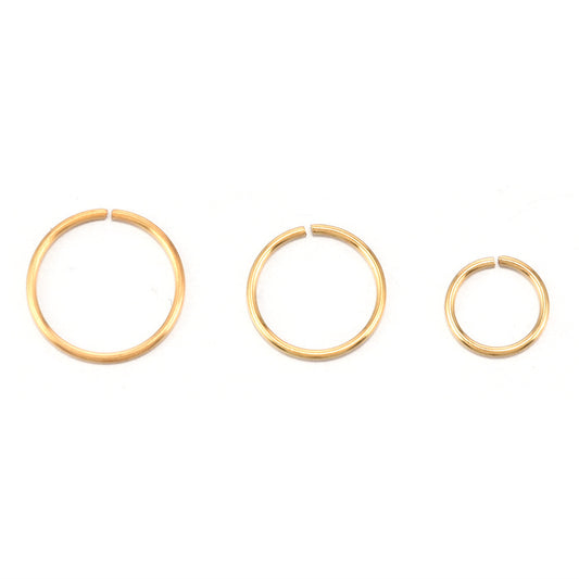 Hypoallergenic Stainless Steel Round Nose Rings