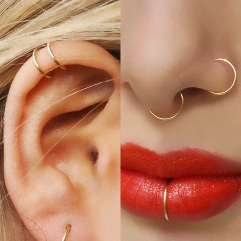 Hypoallergenic Stainless Steel Round Nose Rings