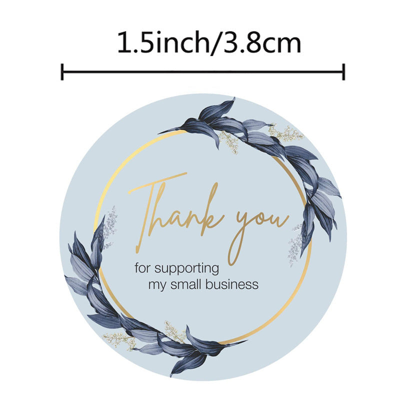 Thank You Stickers for Small Business 500Pcs 1.5 Circle