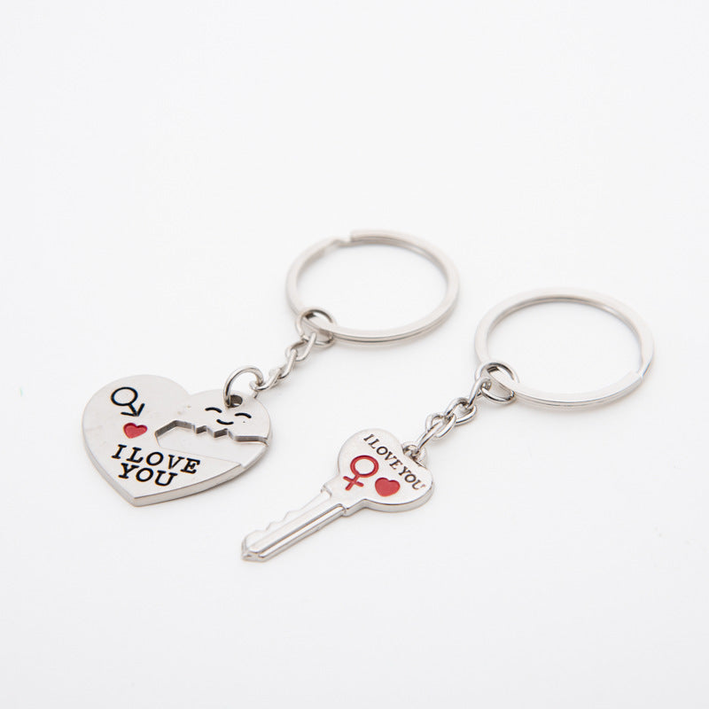 Lovers Zinc Alloy Keychain Set