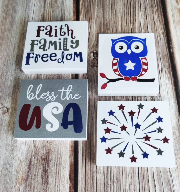 American Independence Day Wooden Decorations