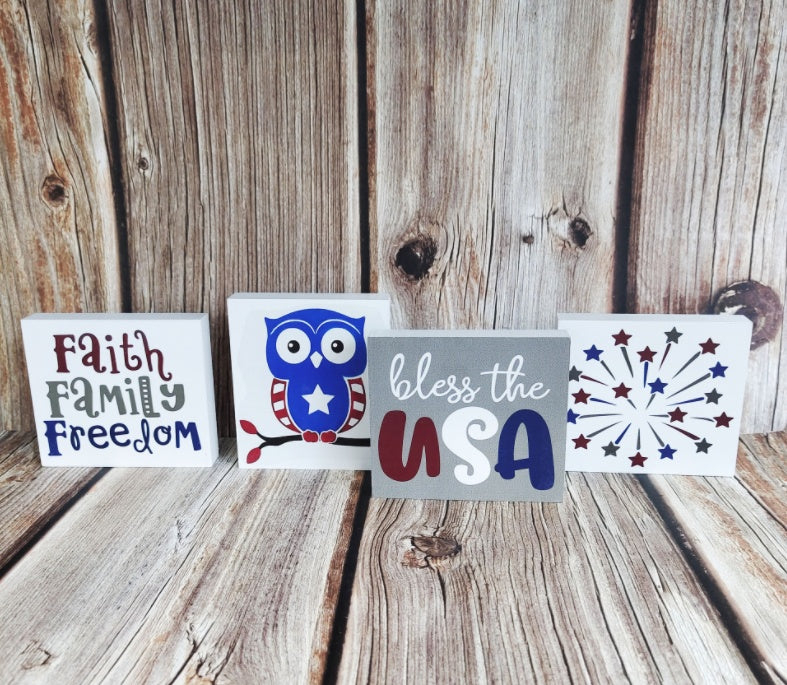 American Independence Day Wooden Decorations