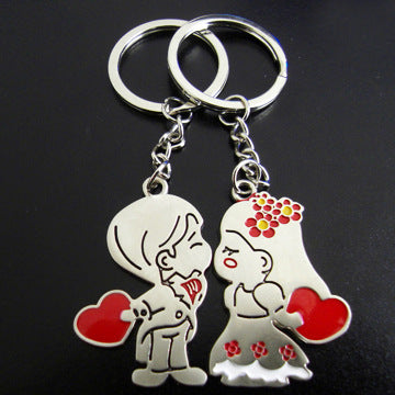 Lovers Zinc Alloy Keychain Set