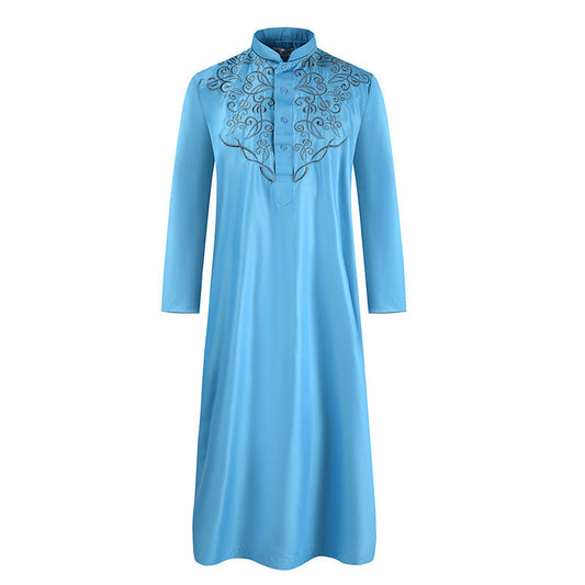 Middle Eastern Muslim Long-Sleeved Robe