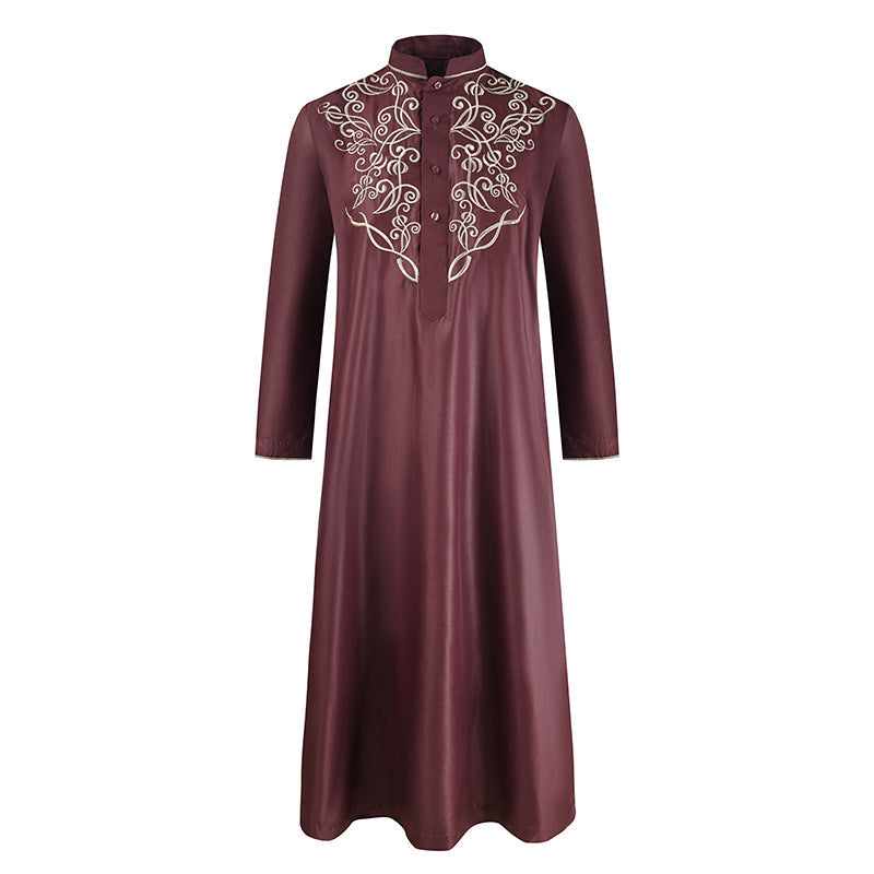 Middle Eastern Muslim Long-Sleeved Robe