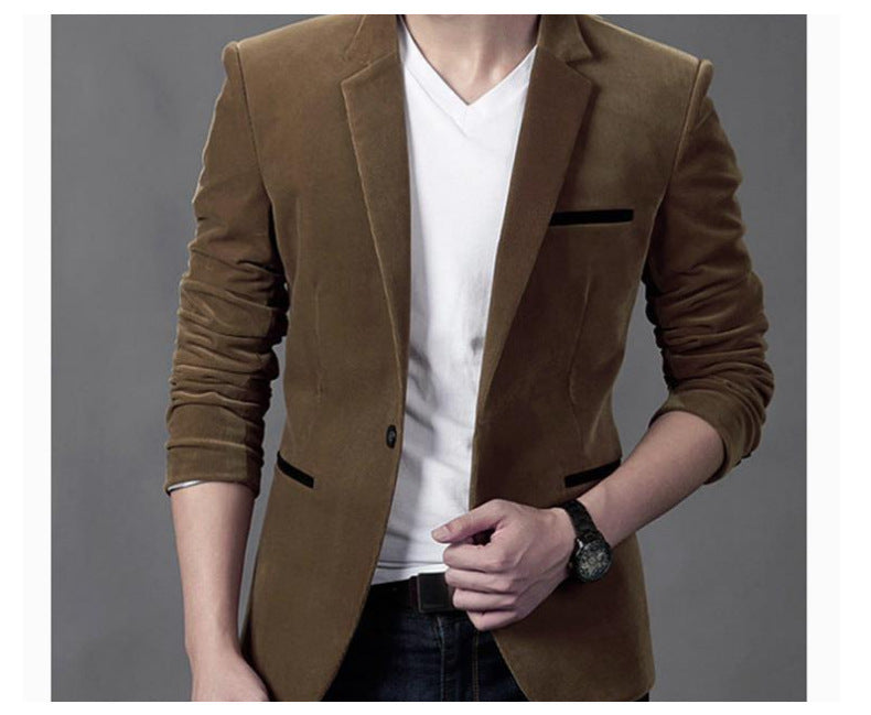 Men's Casual Corduroy Suit Jacket