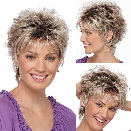 Golden Brown Melange Short Hair