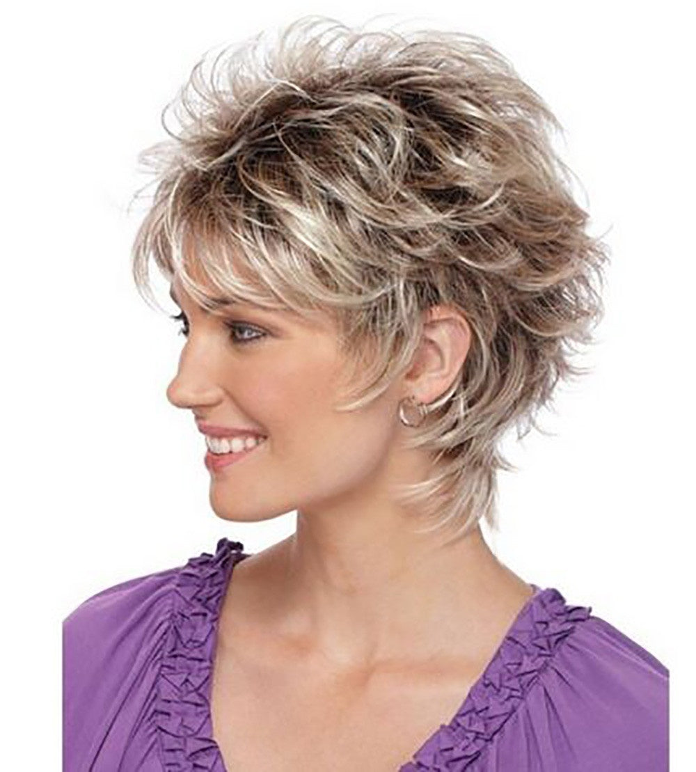 Golden Brown Melange Short Hair