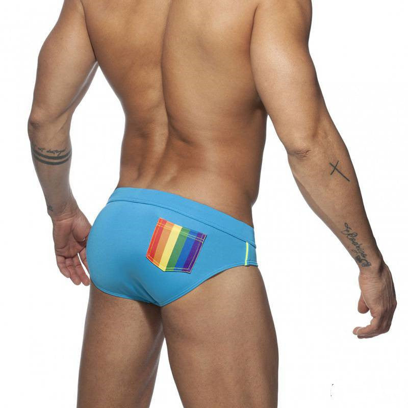 Rainbow Pocket Swim Briefs