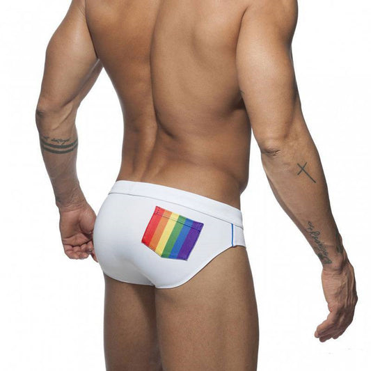 Rainbow Pocket Swim Briefs