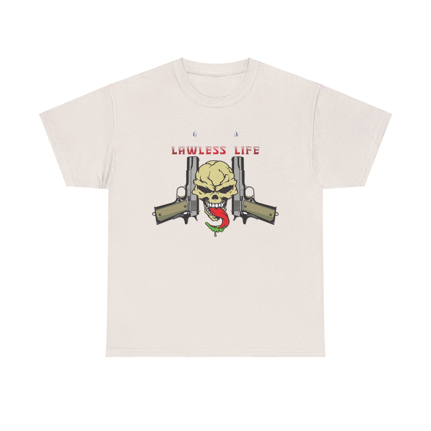 Lawless Life Pistols. Heavy Cotton T-Shirt