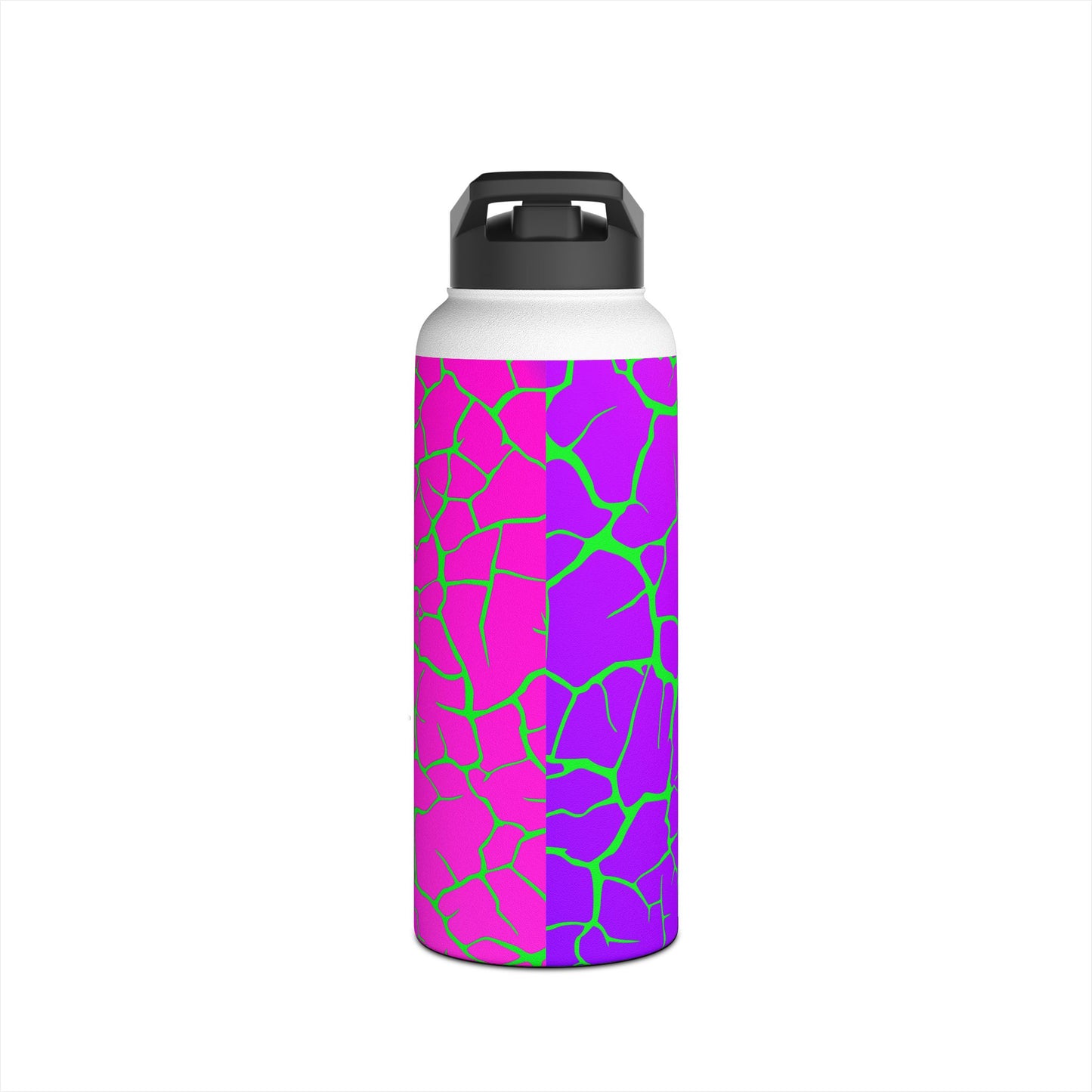 Pink Crackle. Stainless Steel Water Bottle