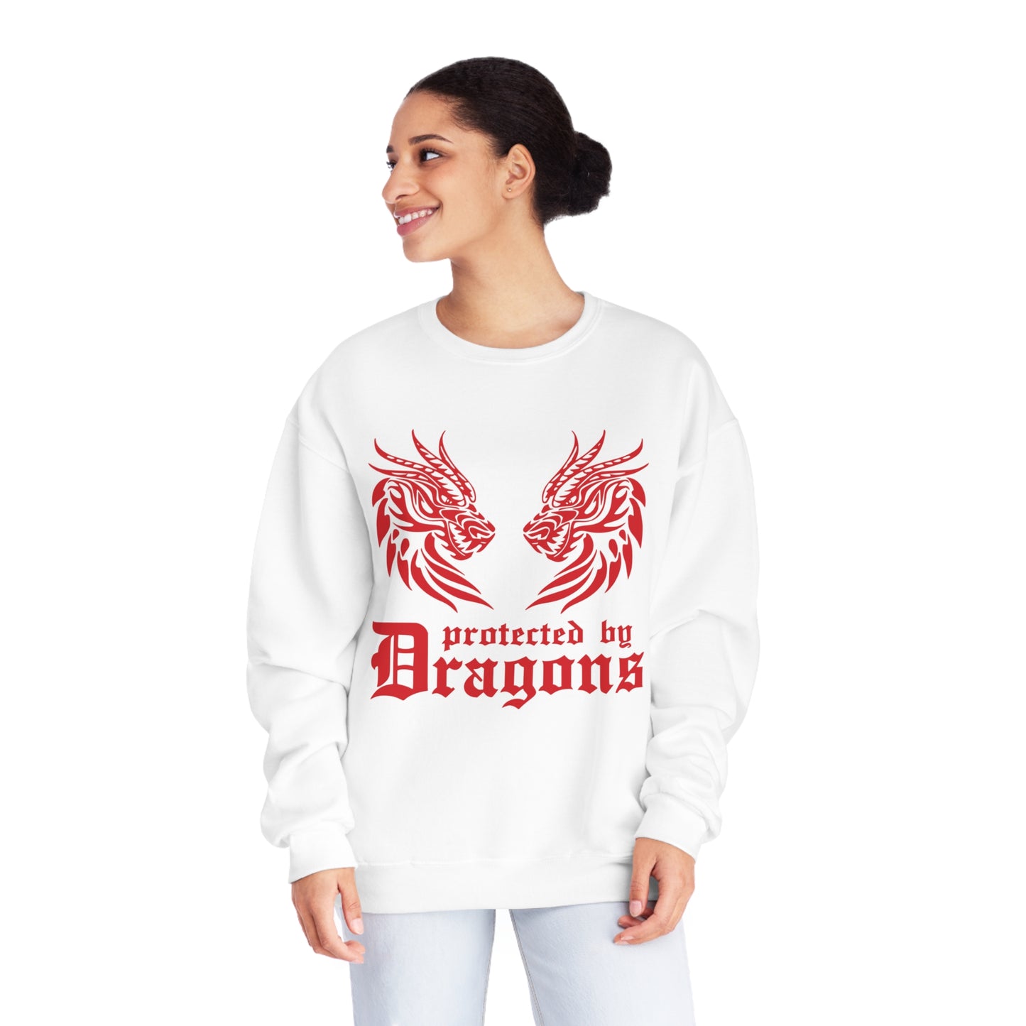 Protected by Dragons, Unisex NuBlend® Crewneck Sweatshirt