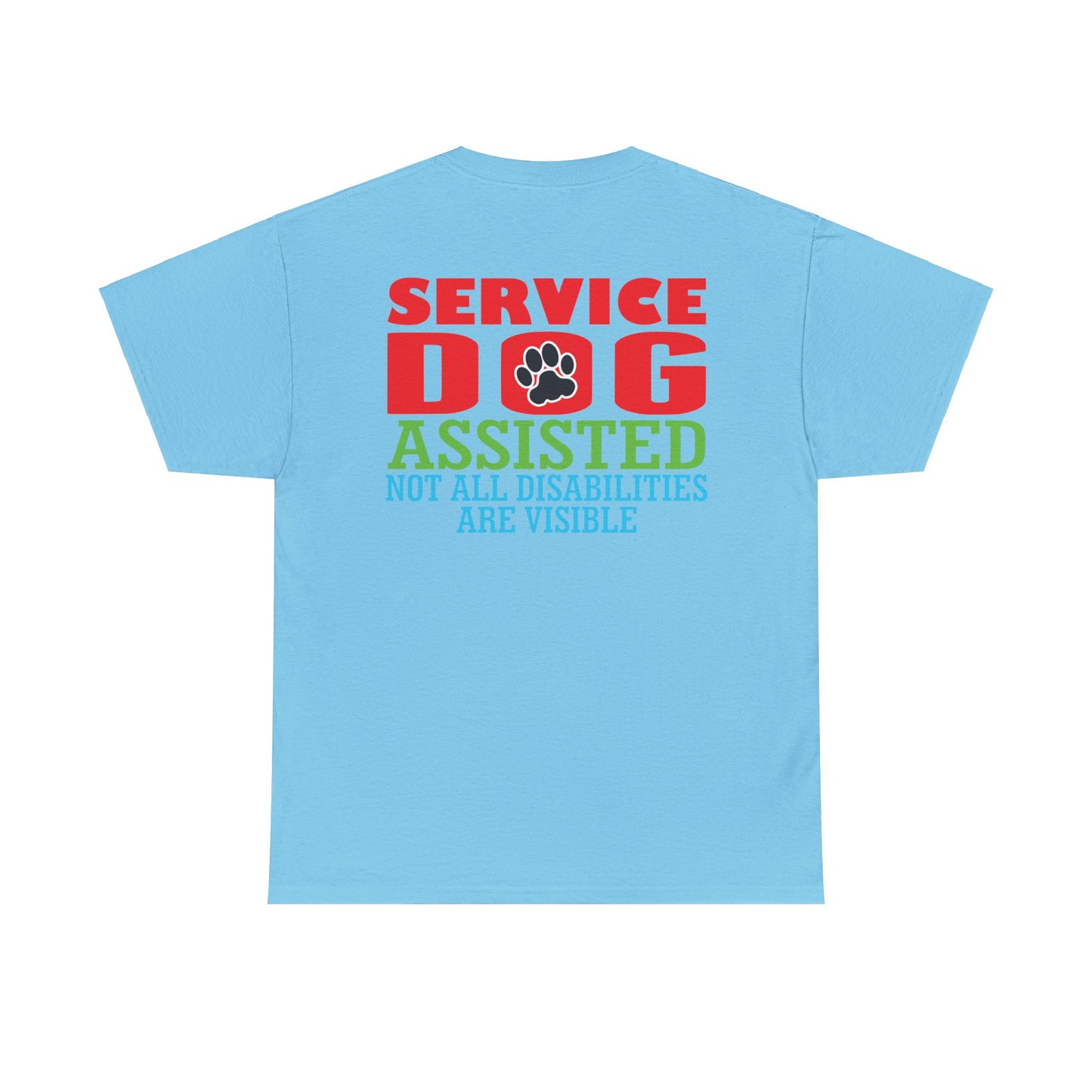 Service Dog Assisted. Heavy Cotton T-Shirt