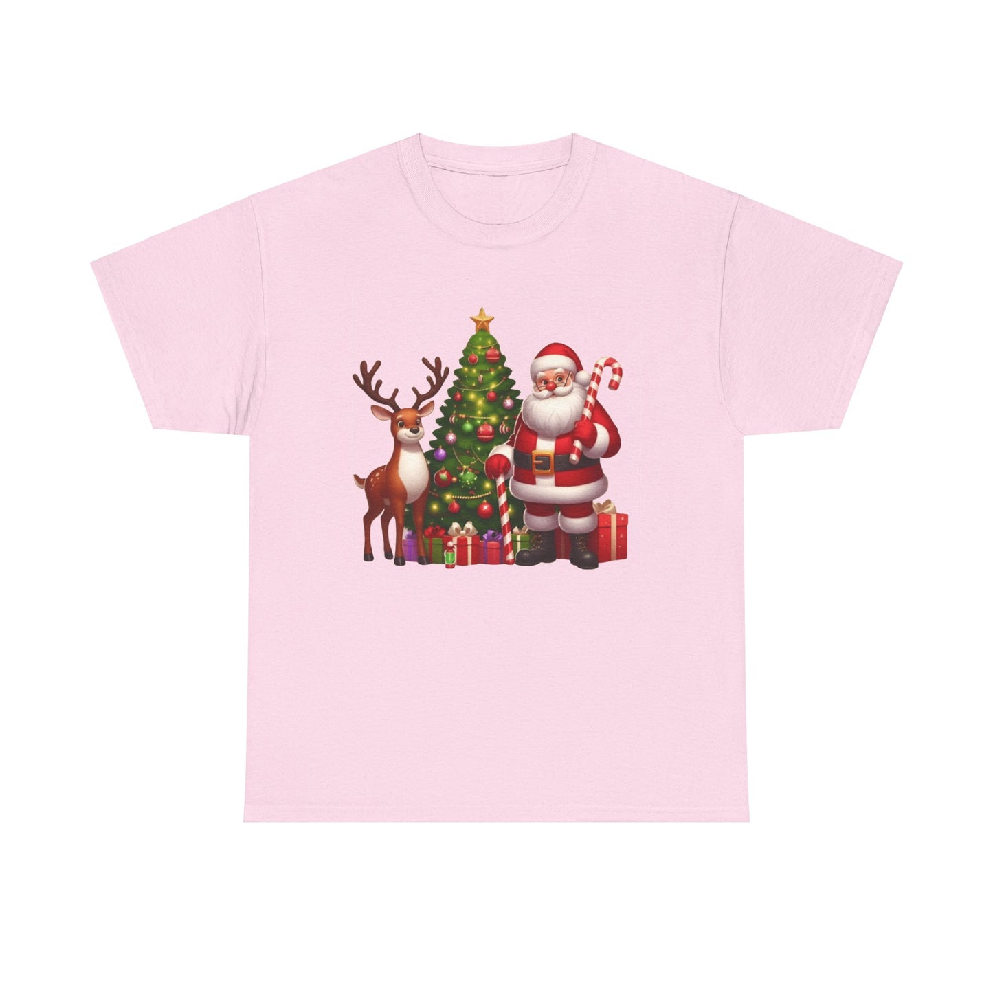 Santa Christmas Tree. Heavy Cotton T-Shirt