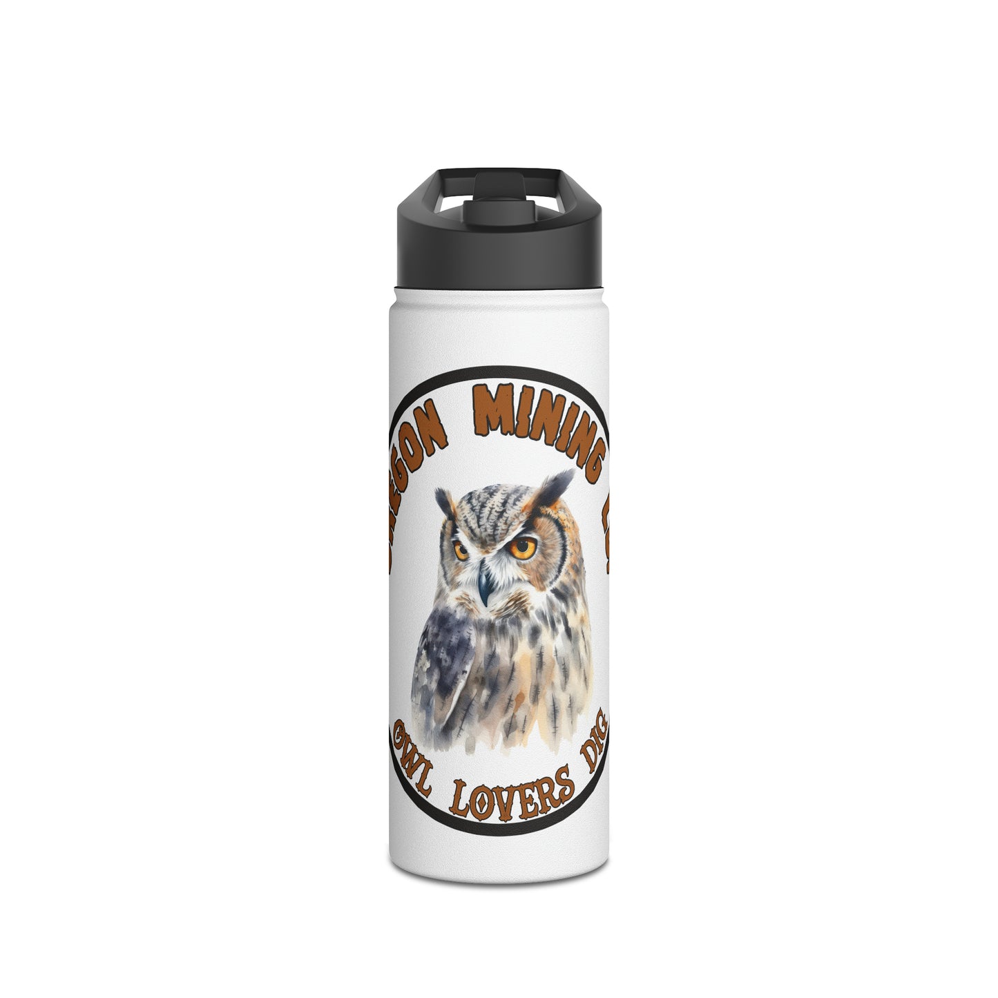 Oregon Mining Co. Owl Lovers Dig. Stainless Steel Water Bottle